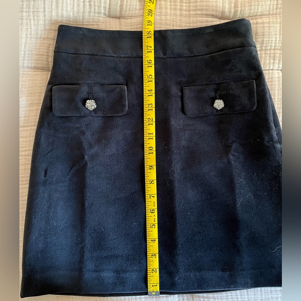 NWT LOFT Velvet Button Trim Shift Skirt - Picture 11 of 12